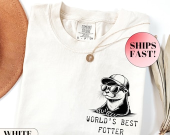 Comfort Colors Funny Otter Shirt: World Best Father Tshirt, Gift for Dad