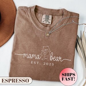 Custom Mama Shirt, Comfort Colors Mama Bear Shirt, Cute Gift for Mom, Personalized Mama Shirt, Mother&#39;s Day Gift, Trendy Mama Bear Shirt