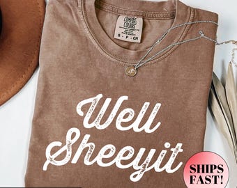 Well Sheeyit Retro Western Shirt: Sarkastischer Country Humor