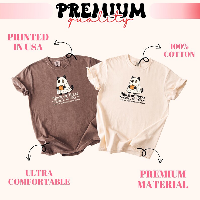 Divertente maglietta con gatto fantasma, dolcetto o scherzetto, maglietta carina per Halloween, abbigliamento retrò per la stagione spettrale, maglietta con grafica di gatto nero e animale divertente immagine 5