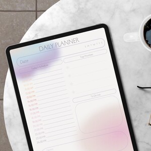 Digital Daily Planner, Daily Productivity Planner, Noteshelf, Daily To Do List, Minimalist Planner
