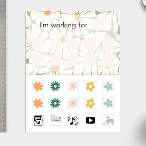 Flowers Token Board/Digital Reward Chart/Instant Download Token Board/Flowers Reward Chart/Flowers Behavior Chart/ABA Tool