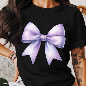 Fiocco viola PNG digitale, design papillon, sublimazione PNG, DTF PNG, creazione di biglietti, arte murale, design tazza, design maglietta