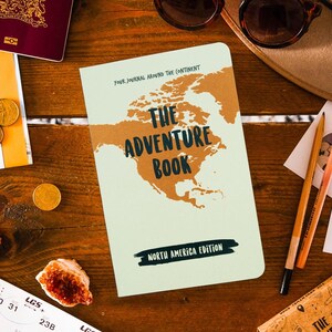 Reisdagboek Het avonturenboek Noord-Amerika Landen Staten Kaart Uitdaging Reiziger Dagboek Journaling Plakboek Cadeau haar huidige herinneringen
