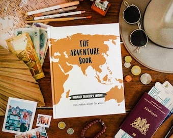 Travel Journal The Adventure Book Ultimate Traveler's Diary Challenges Country World Map Journaling Scrapbook Gift Her Travel Lover Memories