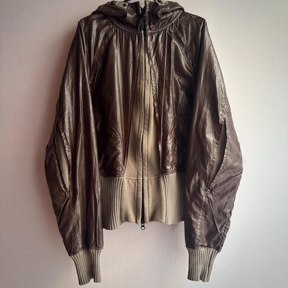 C.P. Company, Vintage Late 90s CP Company Archive Hooded Jacket Brown Made in Italy Size L Wmns