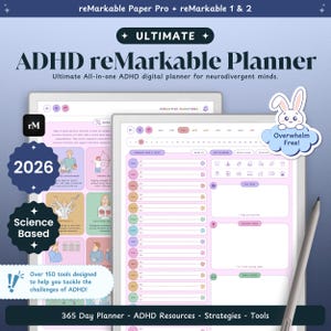 reMarkable Paper Pro ADHD 2026 | reMarkable Templates, eInk templates, reMarkable Calendar, reMarkable Planner, reMarkable Notebook