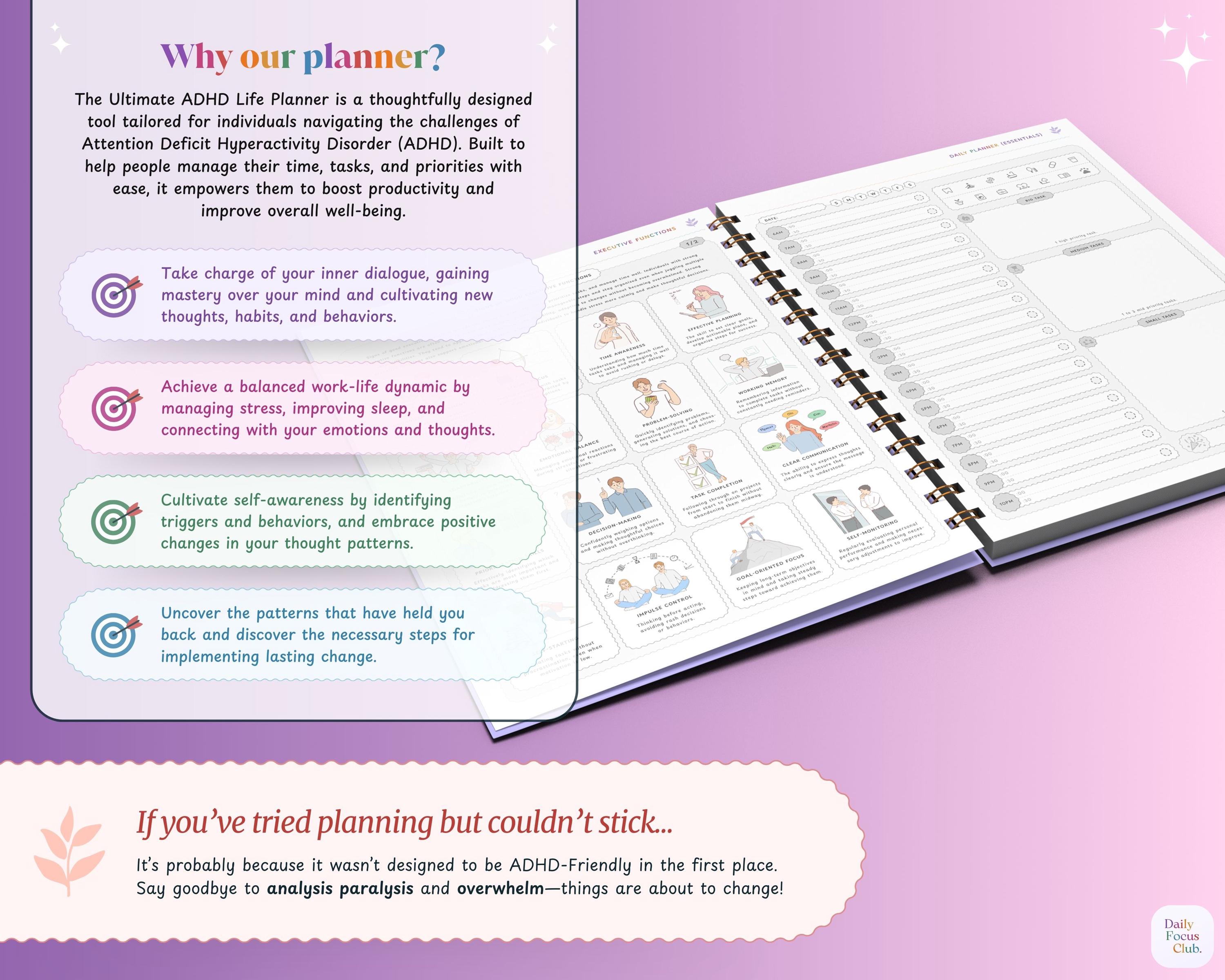 ADHD Printable Planner (science Based) | Adult ADHD Planner for ...