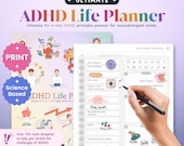 ADHD Printable Planner (Science Based) | Adult ADHD Planner for Productivity, Organization, Focus, Self Care, To do List, made by ADHDer.