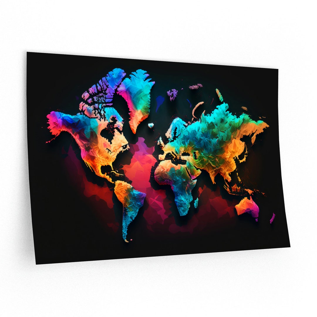 A Map of the World Wall Decal, Geography Themed Wall Decal, World Map