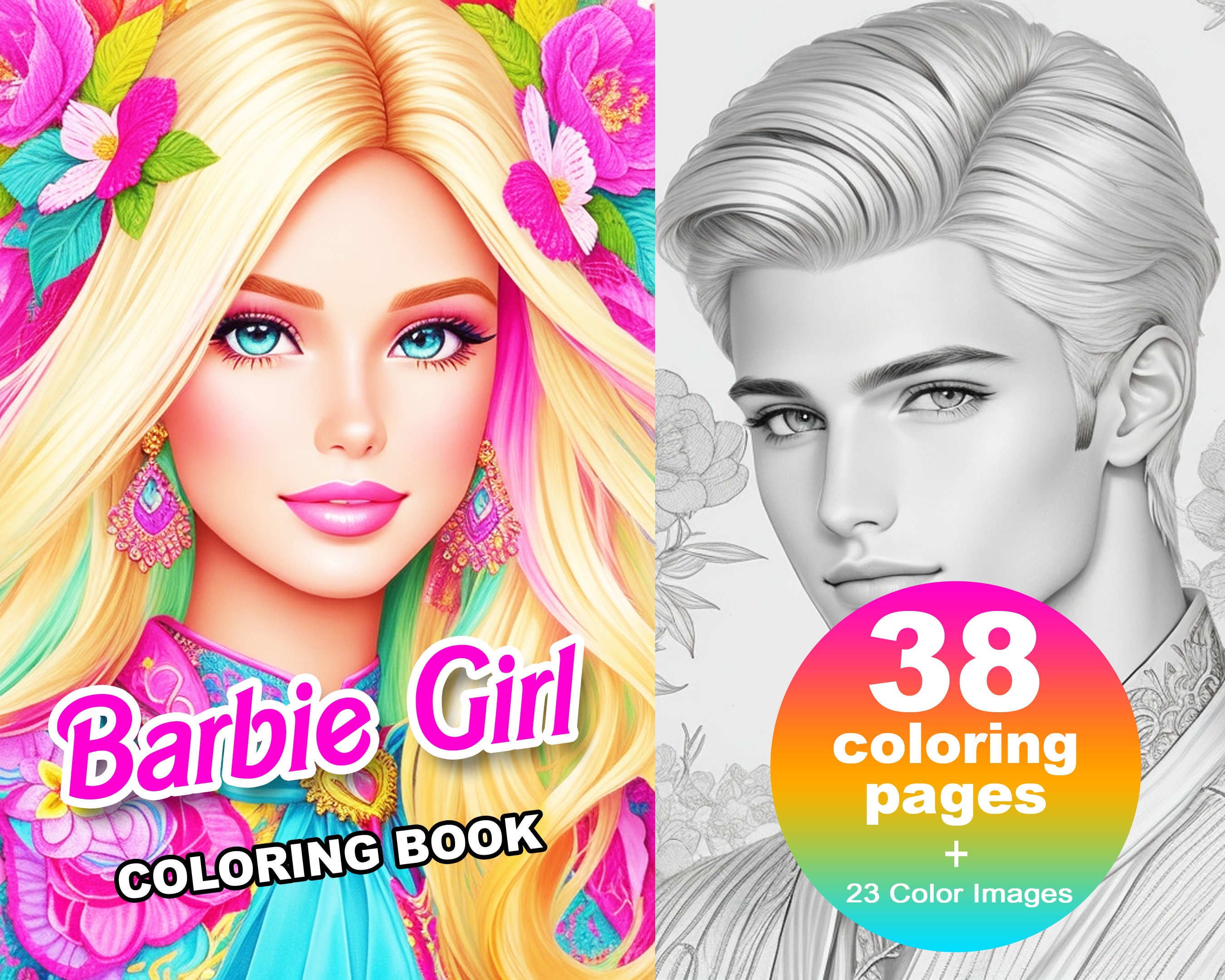 Barbie Girl Coloring Pages - Il Fullxfull.5129749126 3fnh 