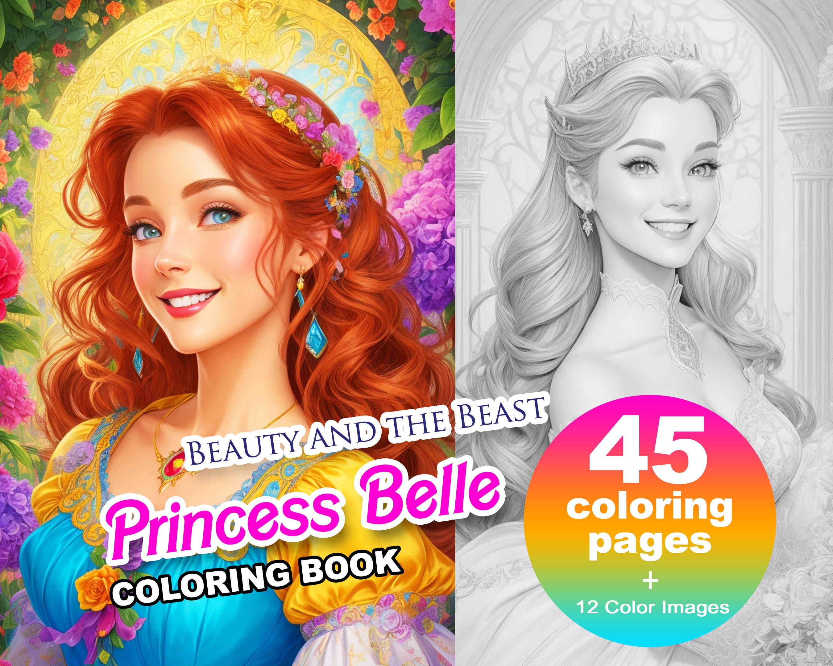 Princess Belle Pictures To Color