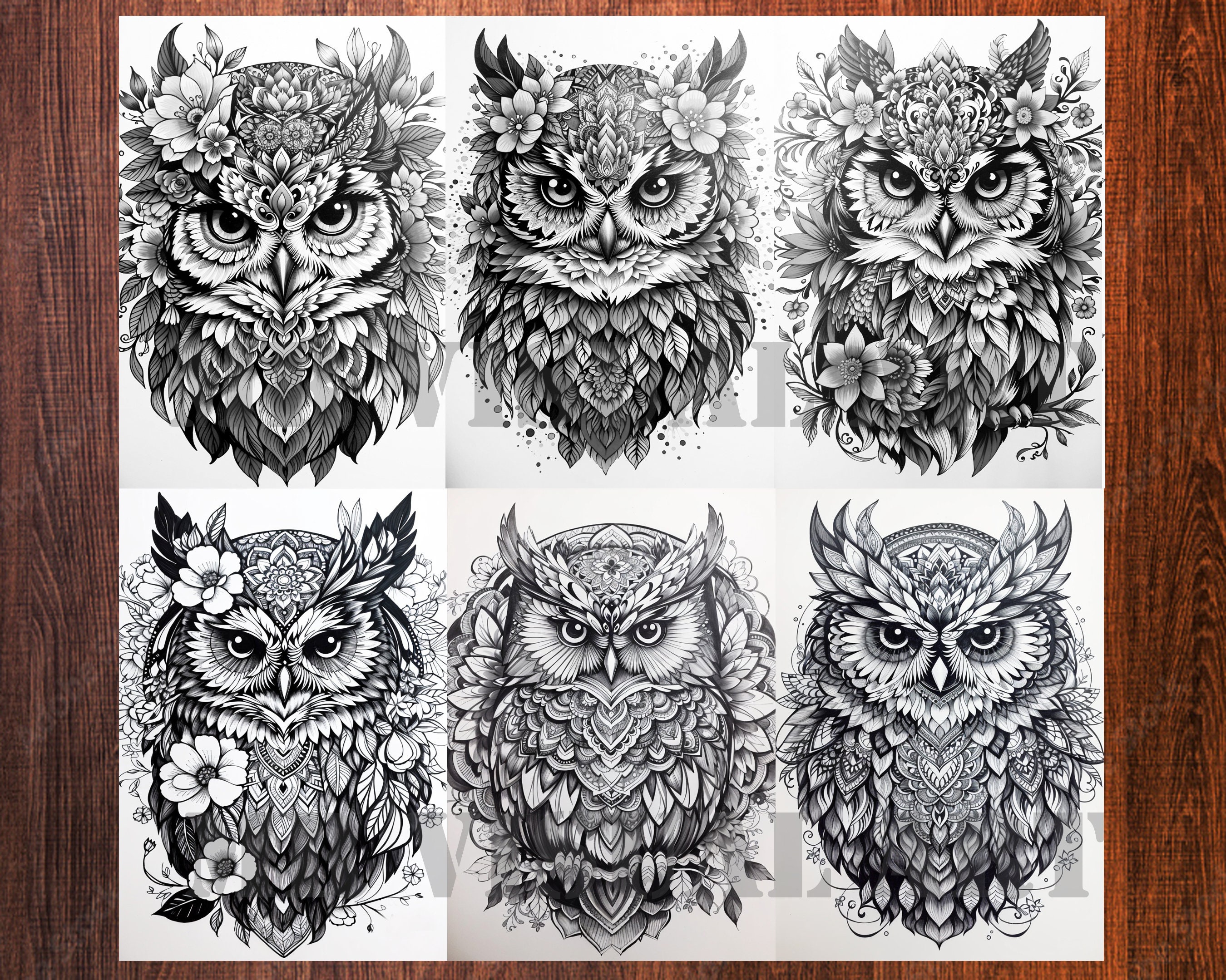 Owl Mandala Coloring Page, Adults Kids Instant Download Animal Coloring