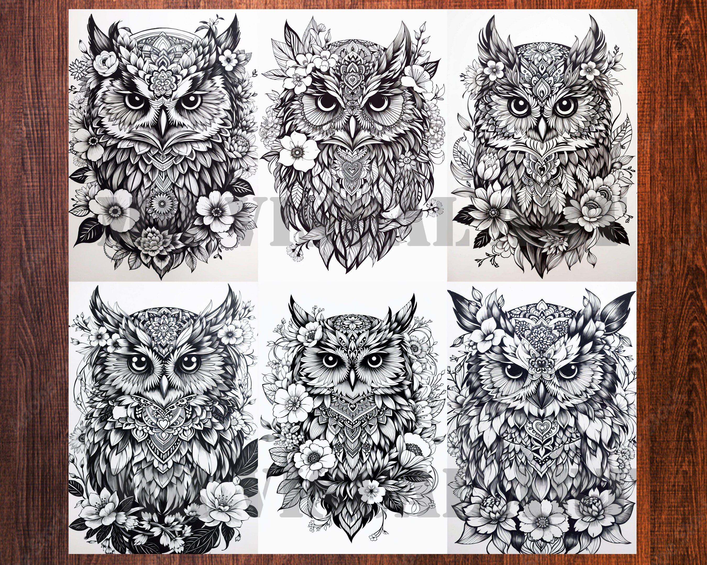 Owl Mandala Coloring Page, Adults Kids Instant Download Animal Coloring ...