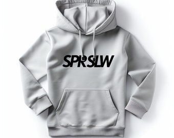 SPRSLW Sweat à capuche unisexe à mélange épais