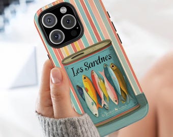 Sardine Tin Design MagSafe iPhone Case - Fun Fish Art