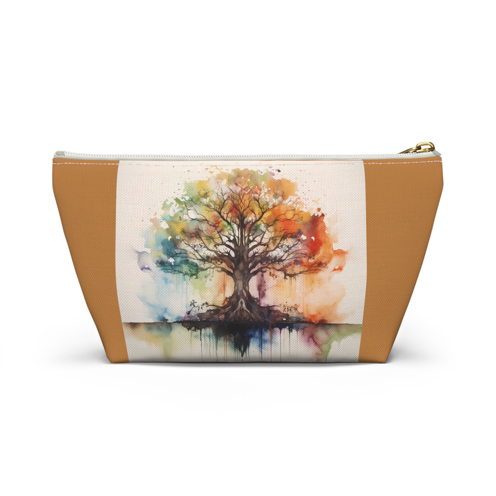 SAGEFINDS Tree of Life Cotton Canvas Bag | Wear Crossbody or Over Shoulder  | Top Zip Closure & Pockets | Adjustable and Removable Strap