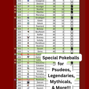 JCC Pokémon | Terminé 1-1025 | Liste de contrôle numérique du jeu Pokedex, feuille de calcul, prise en charge PC et iPhone/Andriod (Excel uniquement) image 4