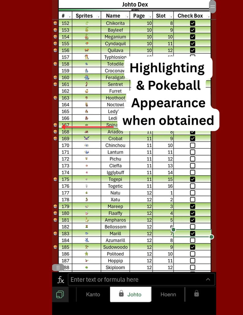 JCC Pokémon | Terminé 1-1025 | Liste de contrôle numérique du jeu Pokedex, feuille de calcul, prise en charge PC et iPhone/Andriod (Excel uniquement) image 3