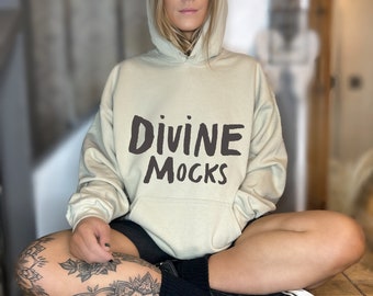 Gildan 18500 Mockup | Sand Hoodie Mock up | Gildan Hoodie Mockup | Model Mocks | Hooded Jumper | DivineMocks | Skater Girl Tattoo Lifestyle