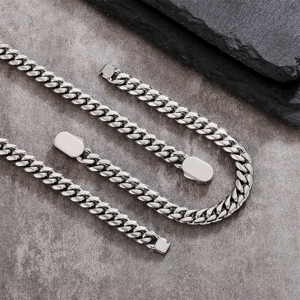 Custom 18k Gold Cuban Link Chain, Logo Cuban Link, Custom Gold Chain