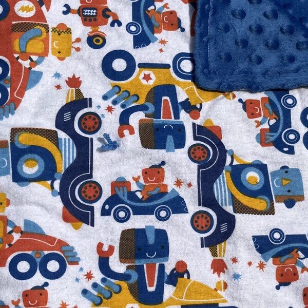 Robot Blanket Etsy