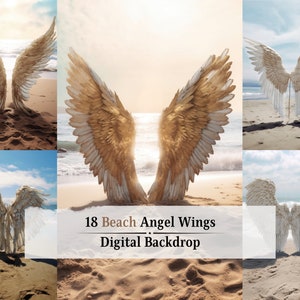 18 Beach Digital Backdrops, Outdoor Angel Wings, Digital Backdrounds, Maternity Backdrop Overlays, Studio Backdrops, Fine Art Photography