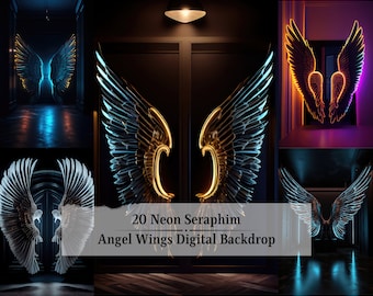 15 Angel Wings Digital Backdrops, Maternity & Studio Backgrounds ...