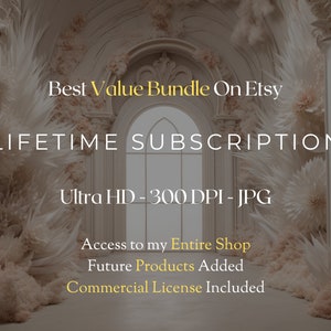Best Value Bundle On Etsy, Lifetime Subscription, Ultra HD, 300 dpi, jpg files, Access to my Entire Shop, Future Products Added, Commercial License Included