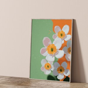 フラワーマーケットプリント、桜、デジタルダウンロード、ウォールアート、植物画