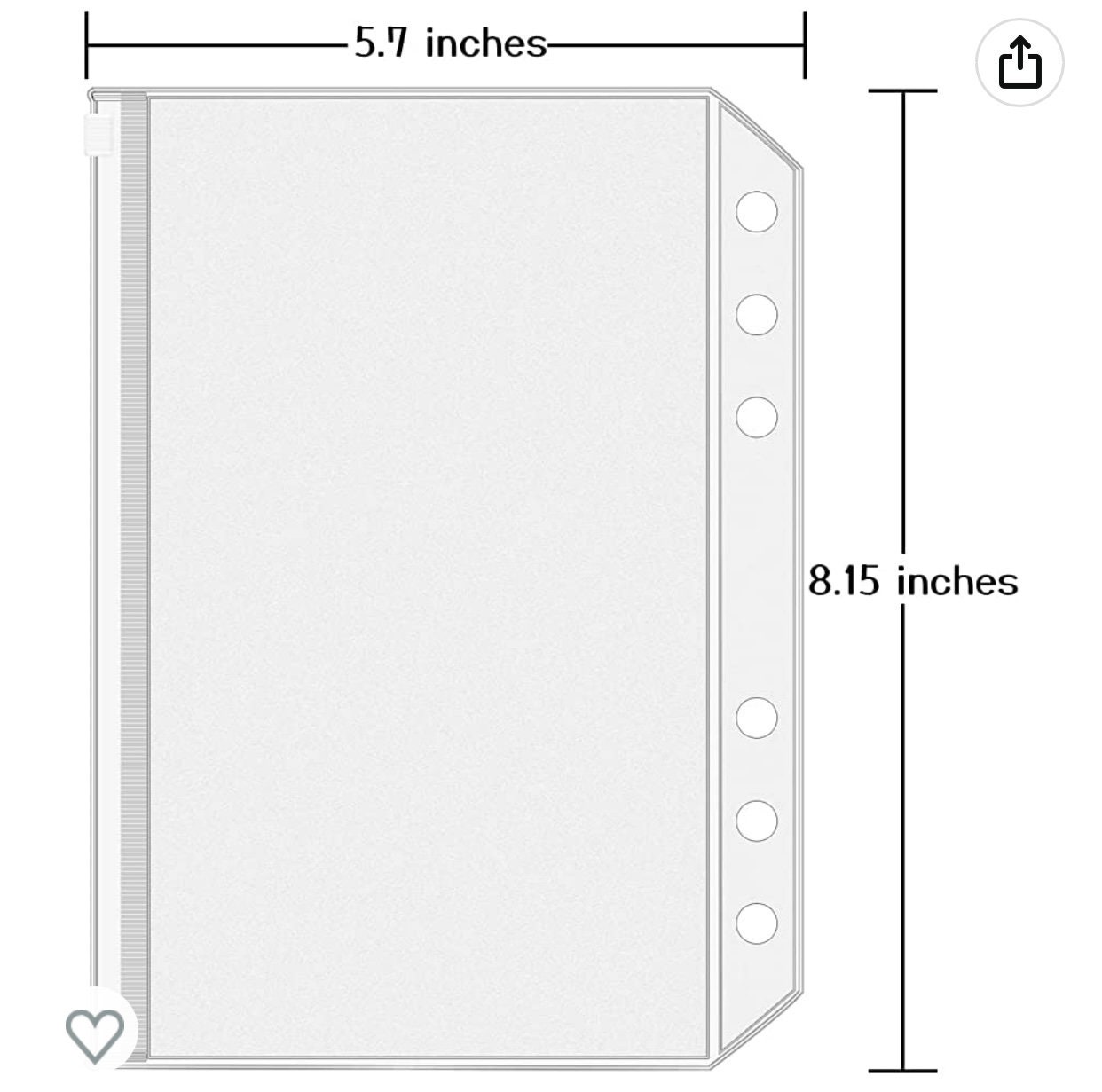 A5 Blank or CUSTOM Clear Zipper Cash Envelopes set of 6 Cash Binder Envelope Etsy