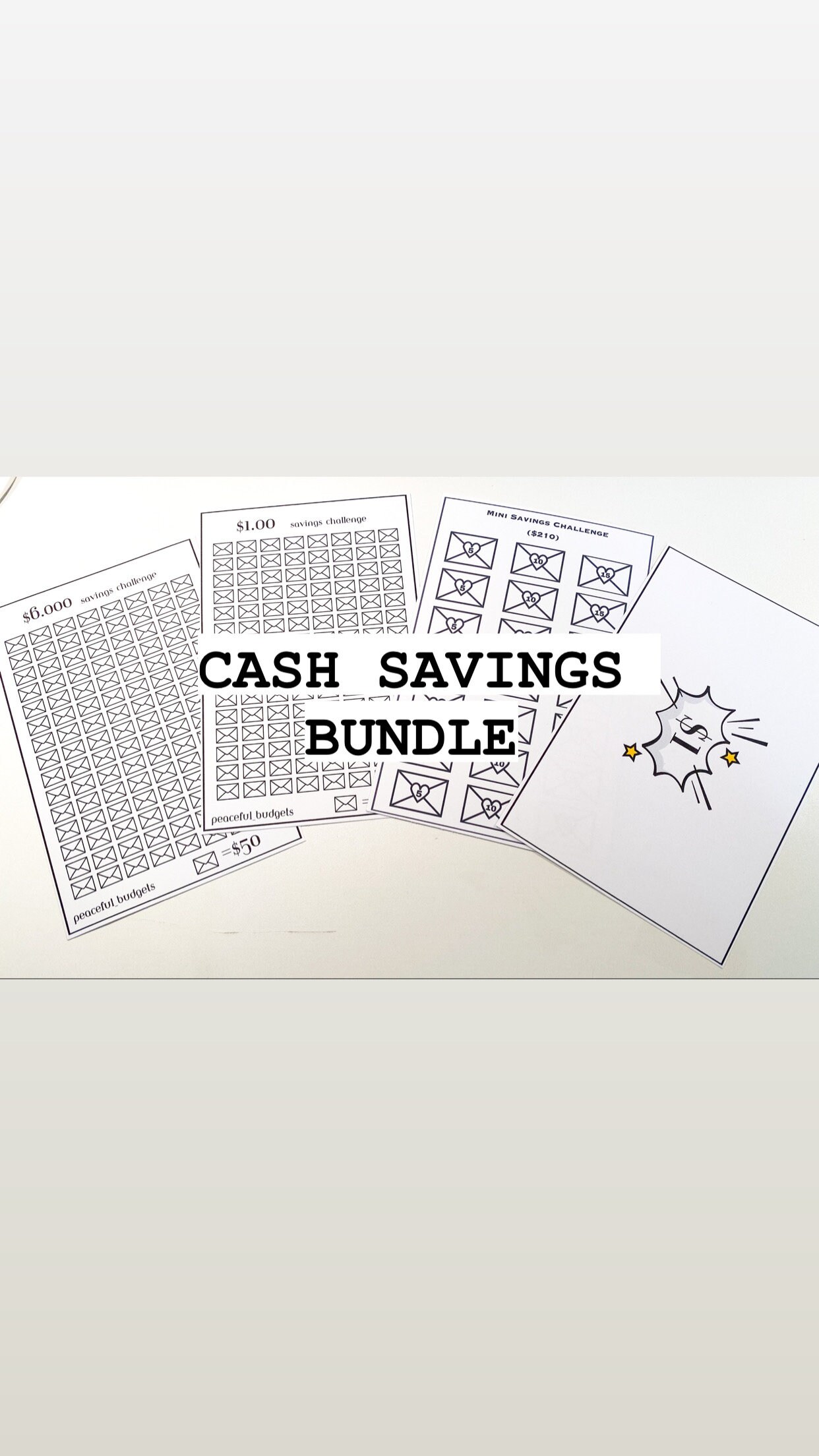 A5 Money Savings Challenge Bundle 6k | Mini Cash Savings Challenge ...
