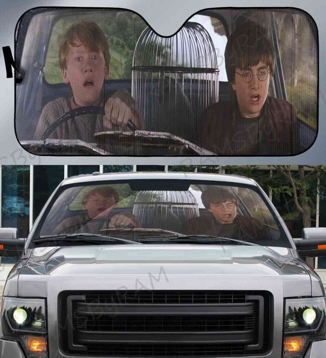 Harry Potter Car Sunshade Car Sun Protector Funny Sun Visor Etsy