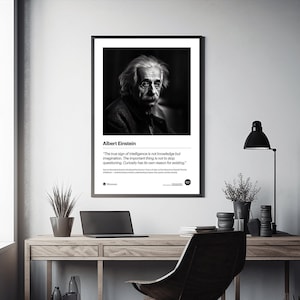 Albert Einstein - Digital Poster Art - 28 x 42 (w/ half-inch bleed) - Digital Download