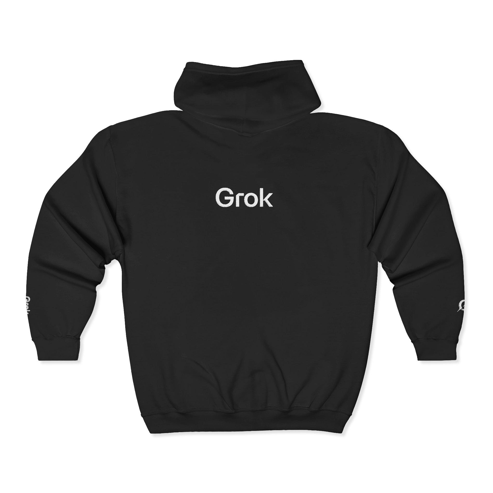 Grok AI Embroidered Zip Hoodie | Tech Enthusiast Sweatshirt - Etsy