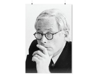 Póster con el retrato de Dieter Rams: impresión vertical mate, papel de calidad museo