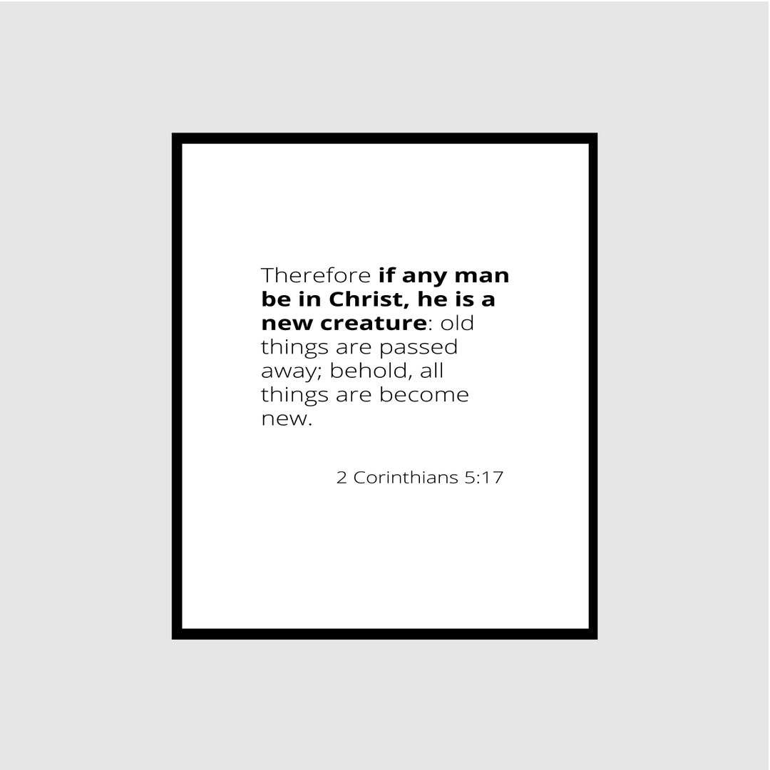 2 Corinthians 5 17 Bible Verse Wall Art Digital 2 Corinthians 5 Verse 