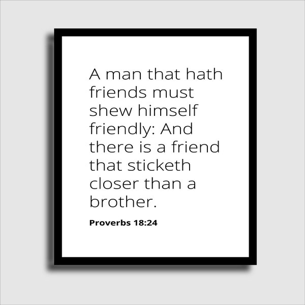 Proverbs 18 24 Etsy