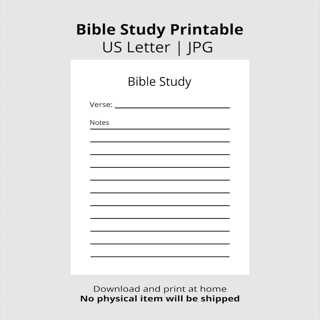Bible Study Printable, Bible Study Notes, Bible Study Digital, Bible ...