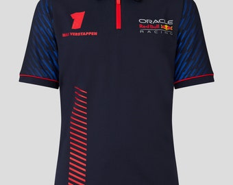 Oracle Red Bull Racing F1 Driver Max Verstappen Junior SS Polo Night Sky Blue Shirt