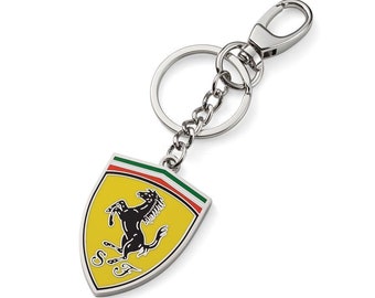 Porte-clés multicolore unisexe Scuderia Ferrari F1 Team avec bouclier en métal