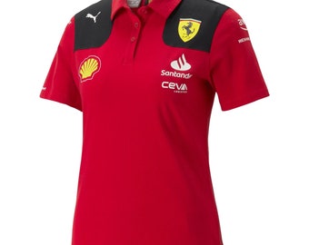 Scuderia Ferrari F1 Team Womens Red Polo Shirt