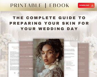 Bride To Be, Pre-Wedding Skincare Routine, Preparing for Your Big Day, Skincare Ebook, Wedding Checklist, Ebook, Skincare guide, 2024 bride