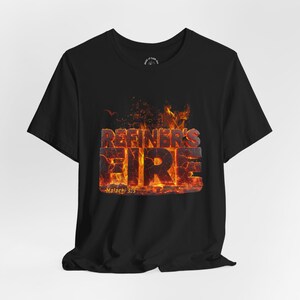 Refiner's Fire Tee | Fiery Text Graphic Shirt | A Shield of Faith Gear Original Design!
