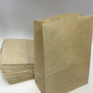 Sacs en papier de chanvre 3 livres (200 unités) Sac 100 % chanvre 3 x 5 x 10 po, fabriqué aux États-Unis, biodégradable, durable, compostable dans l'arrière-cour