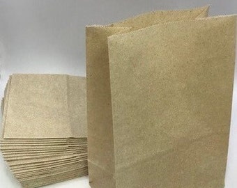 Hemp Paper Bags (500 count) 100% Hemp Bag 3"x5"x10", Made in the USA, Biodegradable, Sustainable, Backyard Compostable