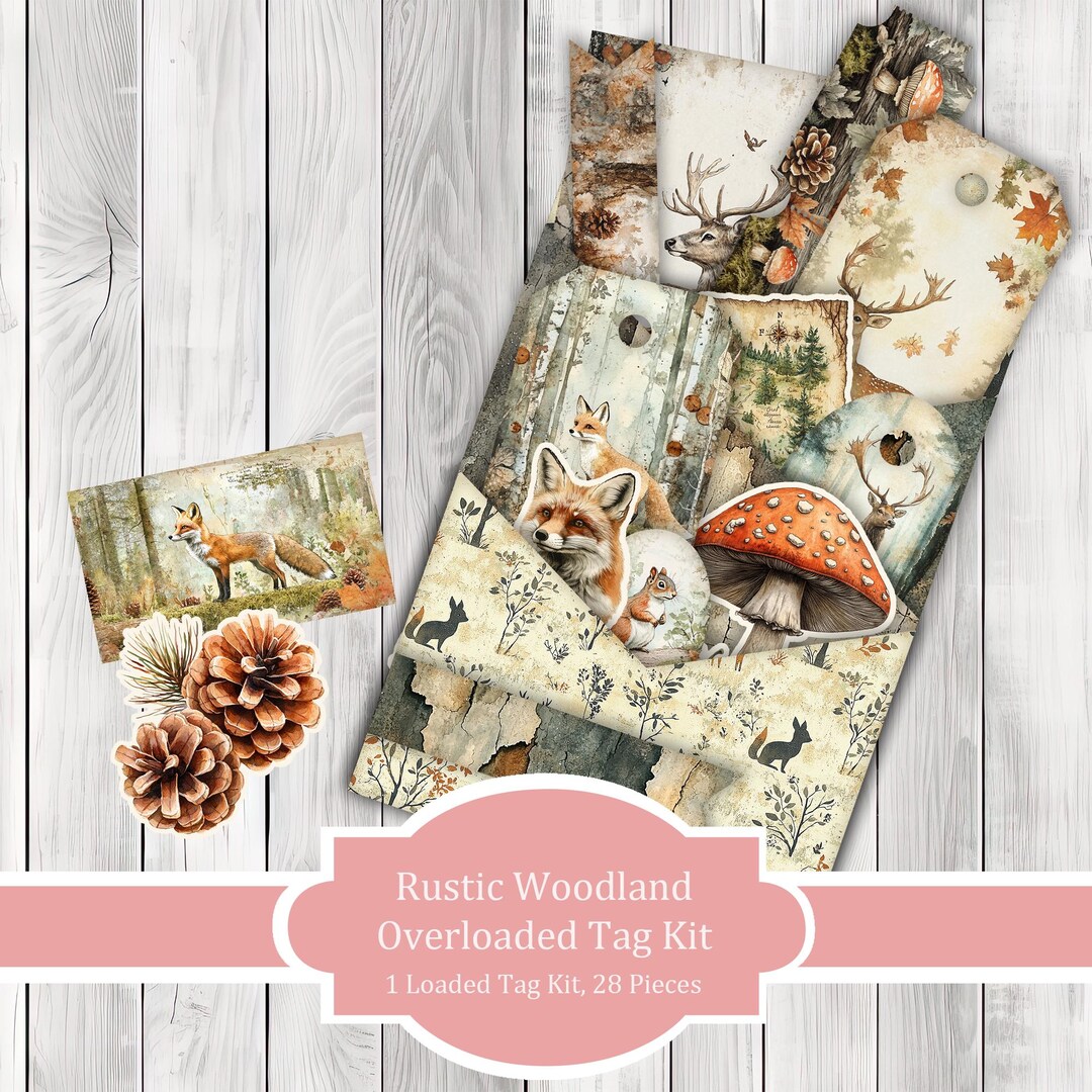 Rustic Woodland Overloaded Tag Kit - Botanical - Loaded Tags | Ephemera ...