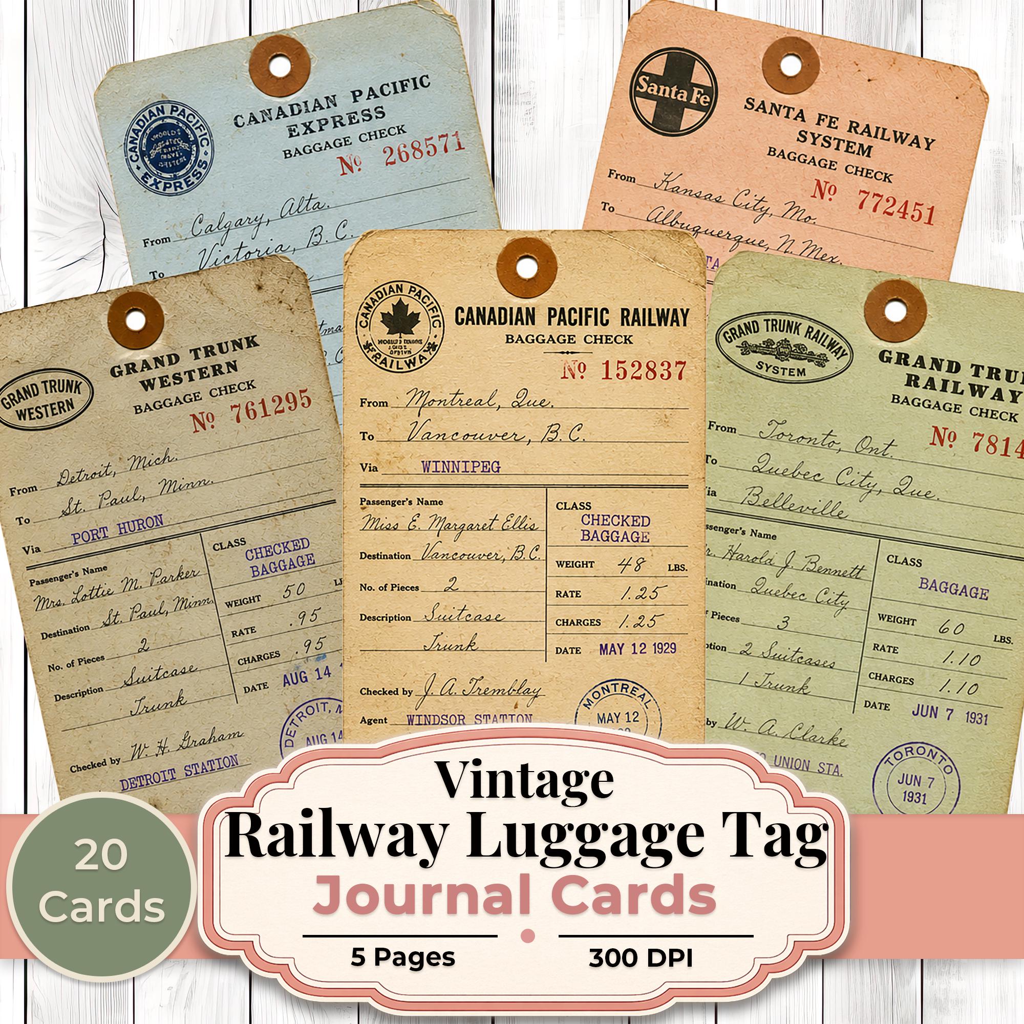 Vintage baggage tag - Etsy 日本