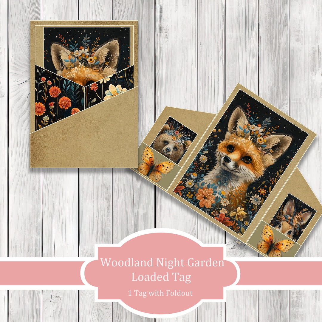 Woodland Night Garden Loaded Tag Kit - Loaded Tags | Ephemera Labels ...