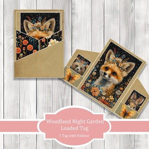 Kit d'étiquettes chargées Woodland Night Garden - Étiquettes chargées | Étiquettes éphémères | Créations en papier | Images clipart | Coupe soignée